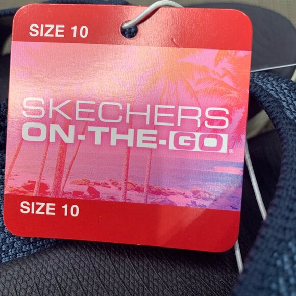 Skechers On-The-Go Womens Size 10 Navy Goga Mat Flip-Flops - Picture 3 of 9